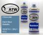 Preview: Chevrolet, Dark Blue Metallic, WA9741 / 26U / 47U: 400ml Sprühdose + 400ml Klarlack - Set, von ATW Autoteile West.